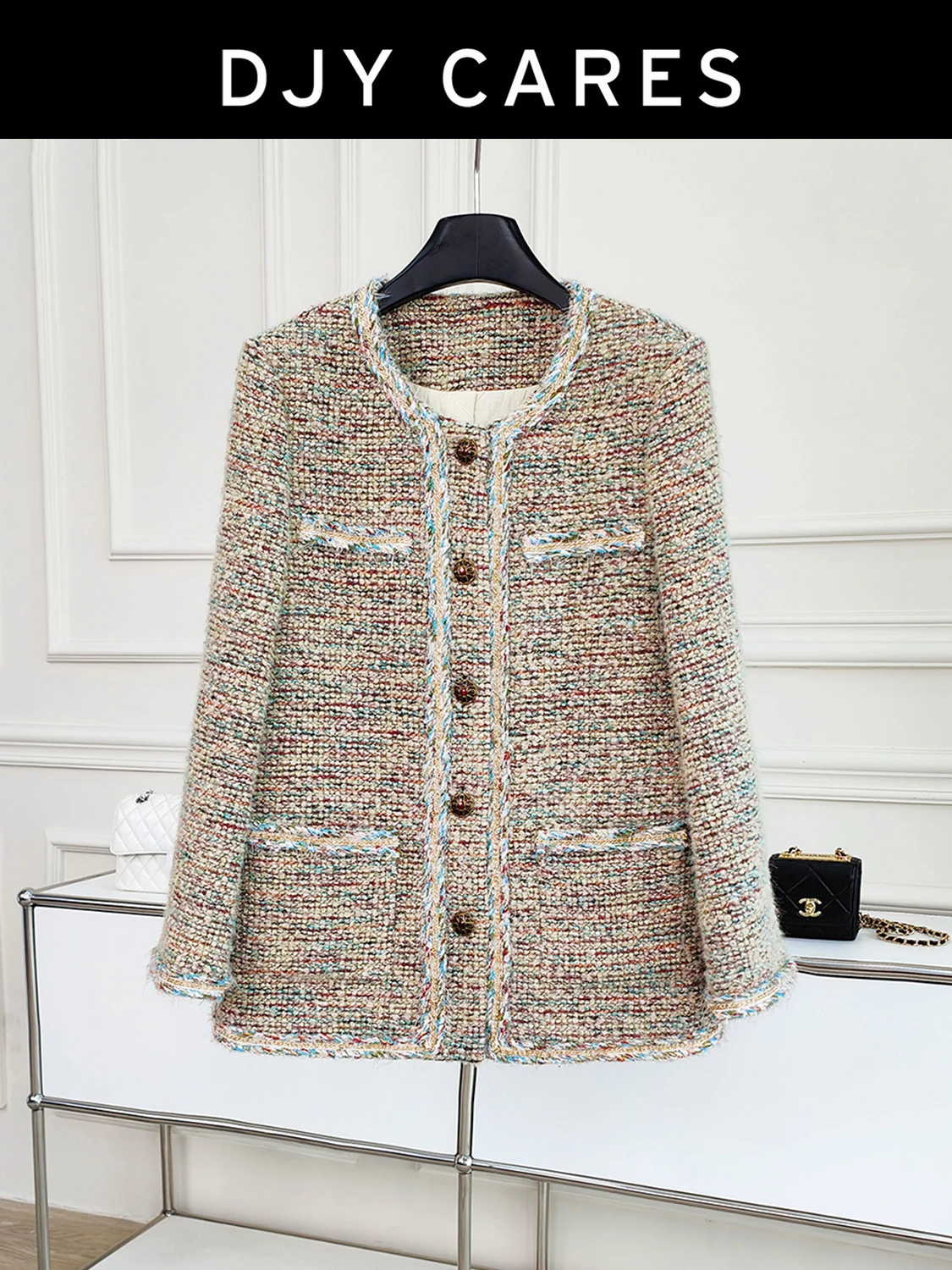 سترة جديدة من القطن المتقدم للتنحيف منسوجة متوسطة إلى طويلة مقاس كبير #1