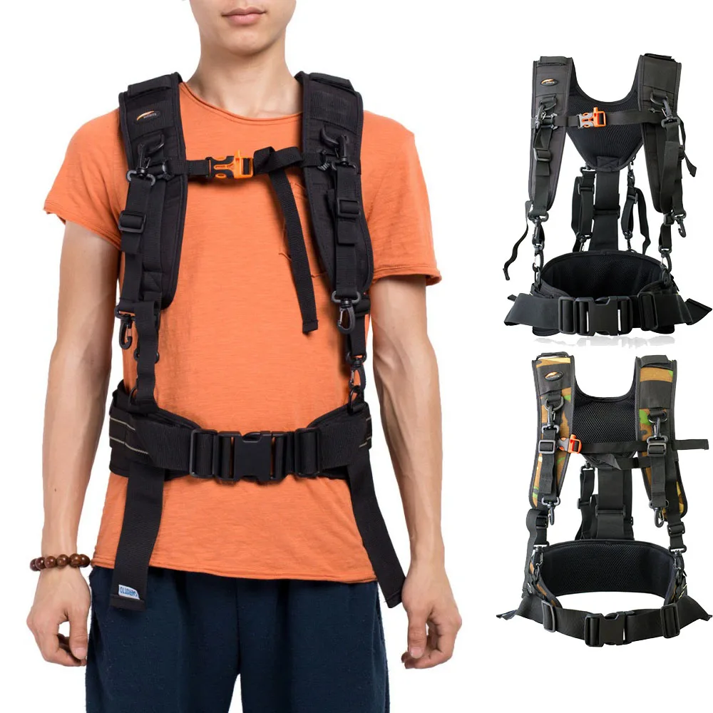 SAFROTTO Multi-function Photography Dual Shoulder Waist Strap Belt for Canon Nikon Sony DSLR Cameras Lens Bag Tripod Accessories
