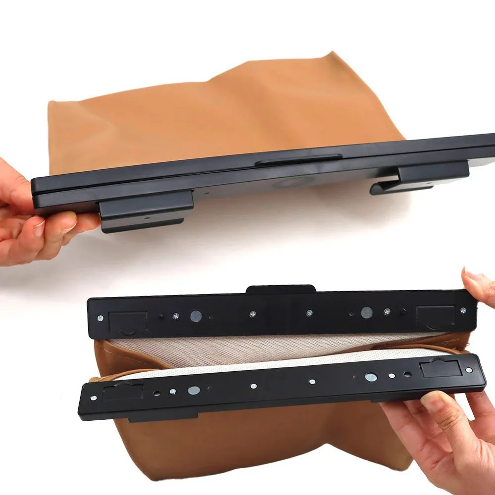 Leder-Auto-Mülleimer 1 Stück/2 Stück Auslaufsichere Magnetische Aufbewahrungstasche Sitz-Hängemüllbeutel Platzsparender Fahrzeug-Organizer – Detail 4