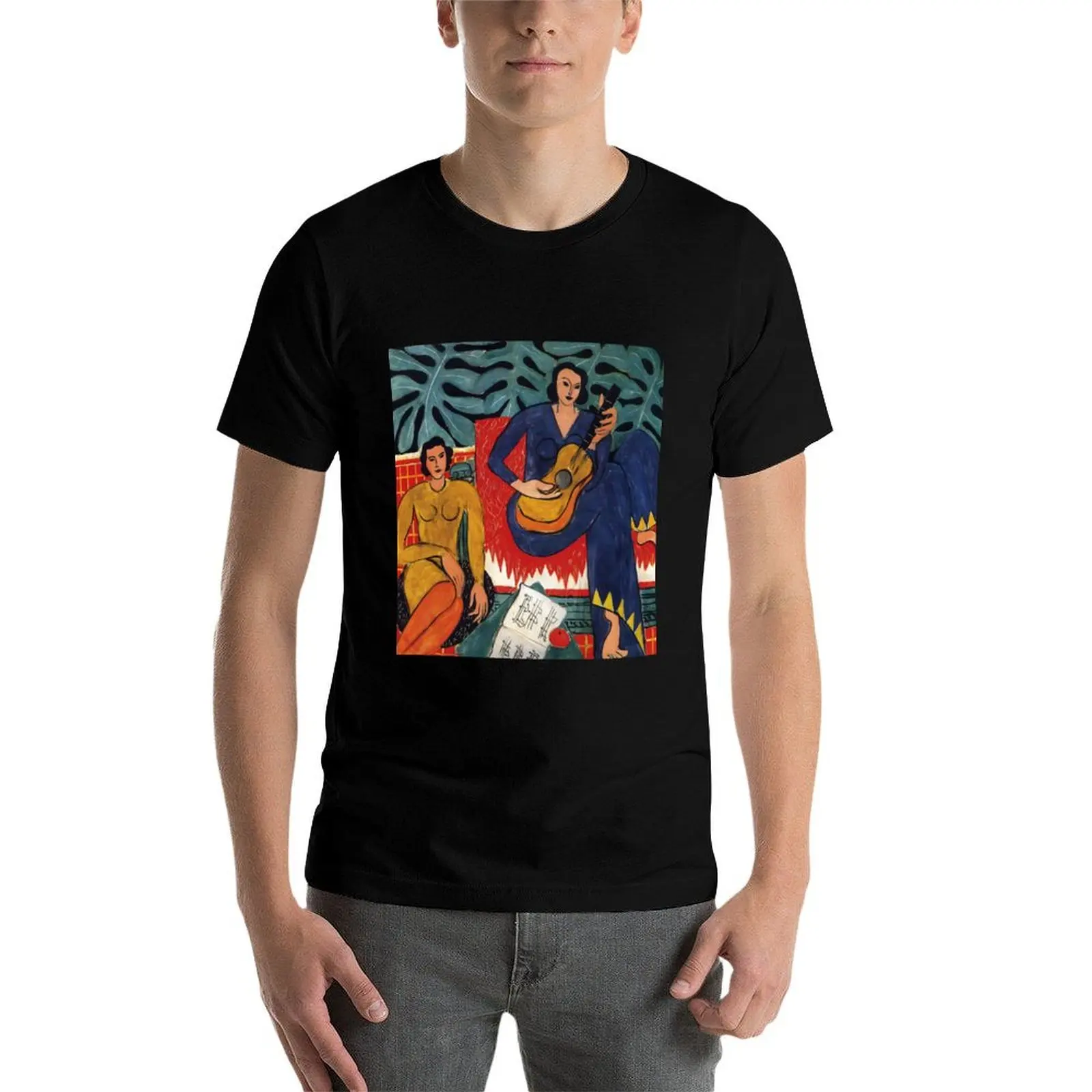 De muziek door Henri Matisse 1939 T-shirt man t-shirt man t-shirt zware katoenen heren grafische t-shirts T-shirt