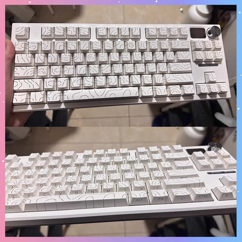 

Игровая клавиатура LT84 с ледяным синим светом, механическая клавиатура с ручкой, полная клавиша, игровая офисная клавиатура с возможностью горячей замены, подарок