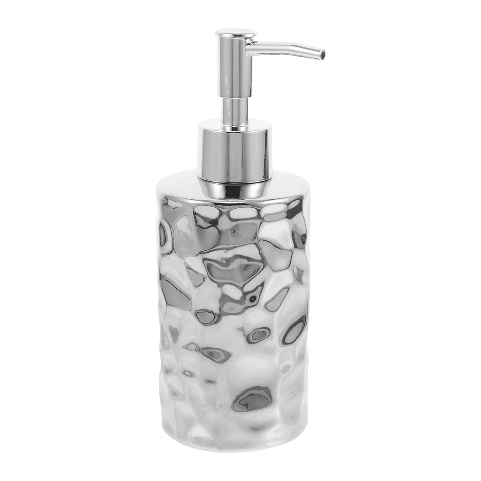 

American Bathroom Bottling Empty Pump Bottles for Shampoo Style Shower Dispensers Home Soap Silver Body Wash