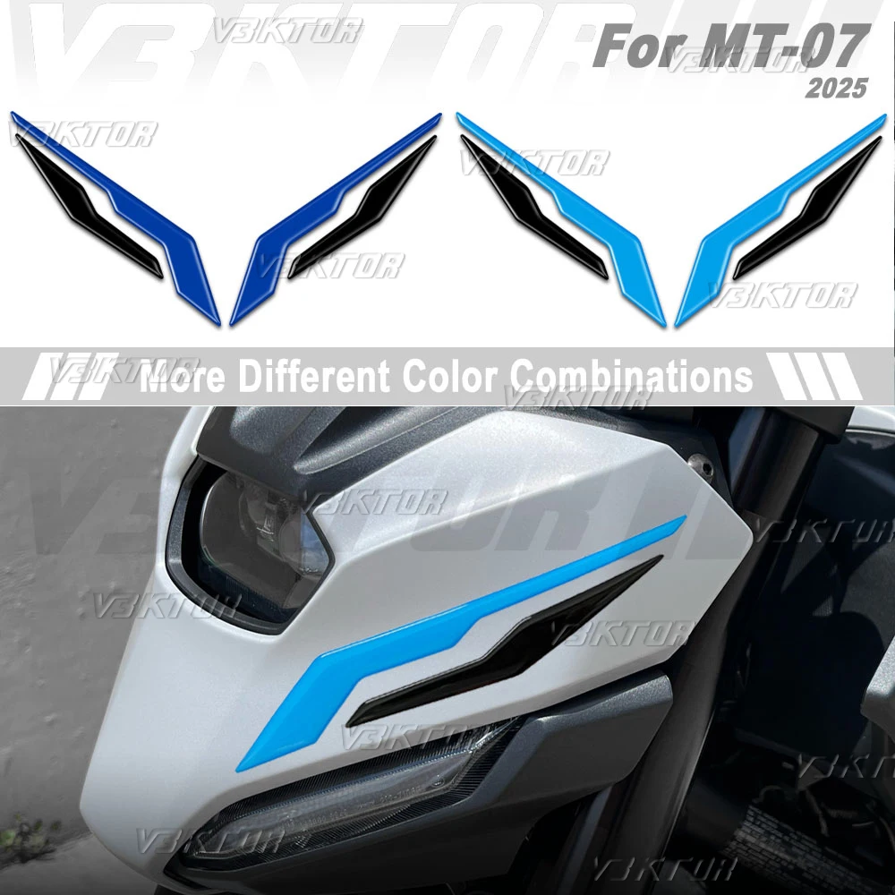 For MT 07 MT07 MT-07 2025 3D Motorcycle Front Fender Decal Sticker Ice Storm