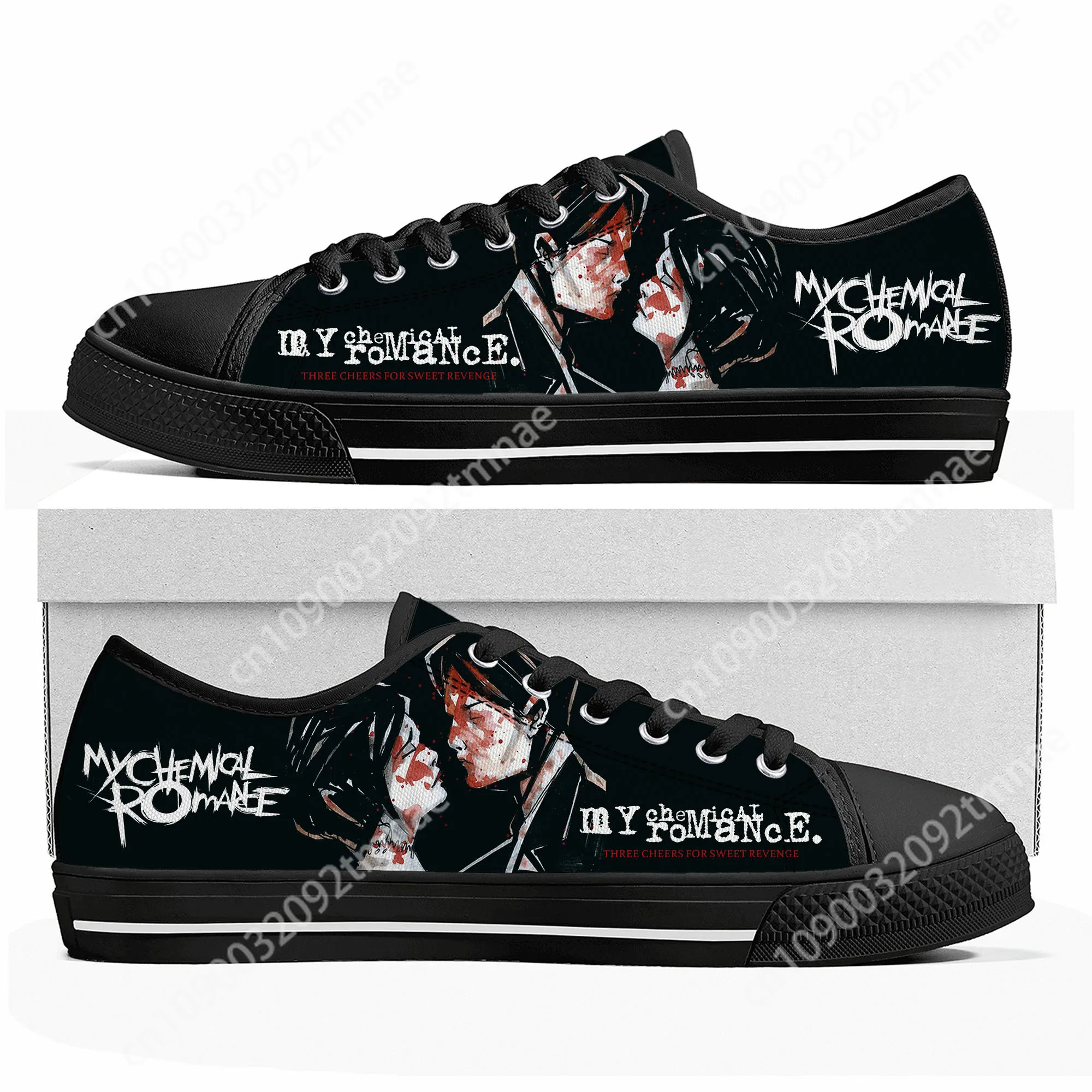 

My Chemical Romance Rock Band Low Top High Quality Sneakers Mens Womens Teenager Canvas Sneaker Casual Couple Shoes Custom Shoe