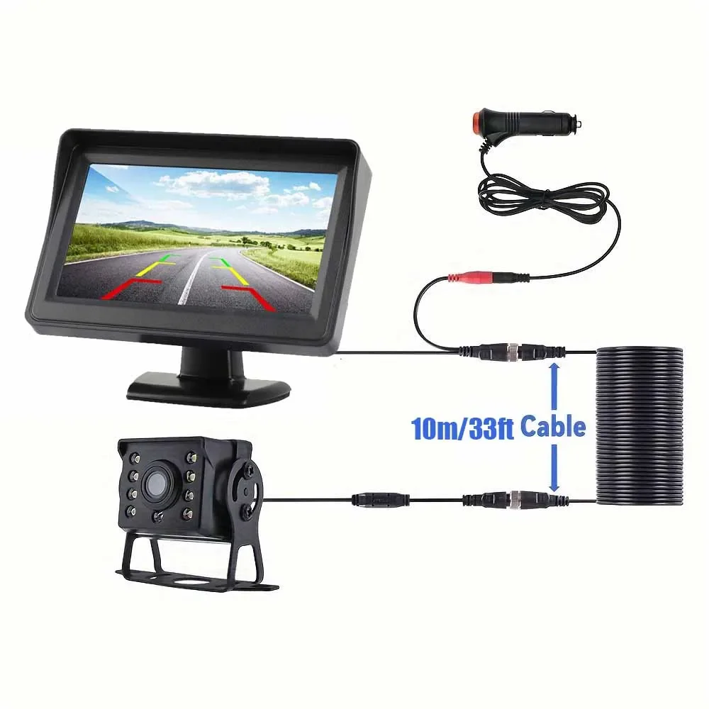 Car Rear View Camera Wide Degree 4.3