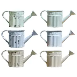 Miniature Watering Pot Alloy Watering Can Decoration Realistic Landscape Decor Toy House Desktop Ornament for Home Decoration