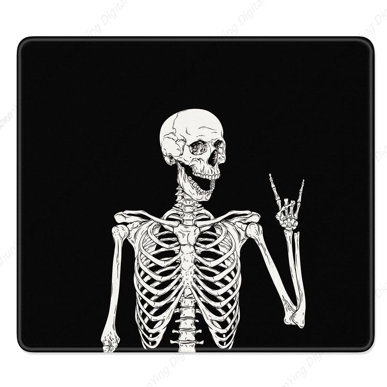 

Black Skull Computer Mouse Pad Non Slip Rubber Mouse Pad With Stitched Edges Suitable For Gaming Office And Laptop Computers