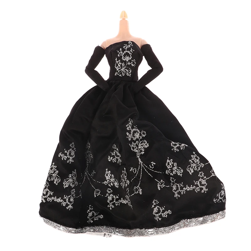 1PC Doll Clothes Princess Dress Banquet Party Beautiful Dress Embroidery Tulle Dress For 11 Inch -12 Inch (30 Cm) Girl Doll