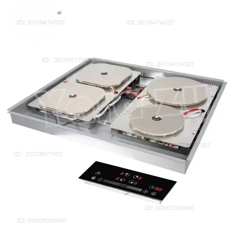 Built-In Invisible Electric Induction Cooker Stainless Steel Touch Sheep Design Hidden Magnetic Granite Ceramic Stove for