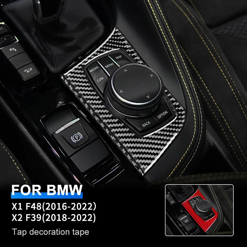 

Carbon Fiber Multimedia Knob Frame Trim Cover for BMW X1 F48 2016 2022 and X2 F39 2018 2022 Car Interior Accessories Upgrade