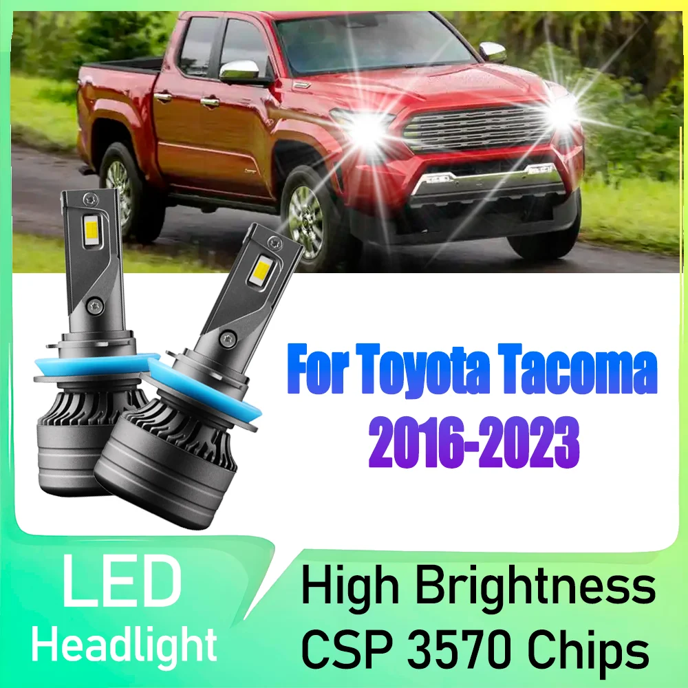 

2pcs LED Headlight H11 H8 H9 6000K White Super Bright 20000LM 120W 12V For Toyota Tacoma 2016 2017 2018 2019 2020 2021 2022 2023