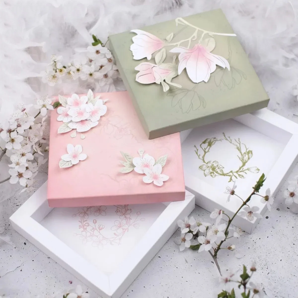 

Piggy Craft metal cutting dies cut die mold Flower decoration Scrapbook paper craft Card Making DIY stencils dies