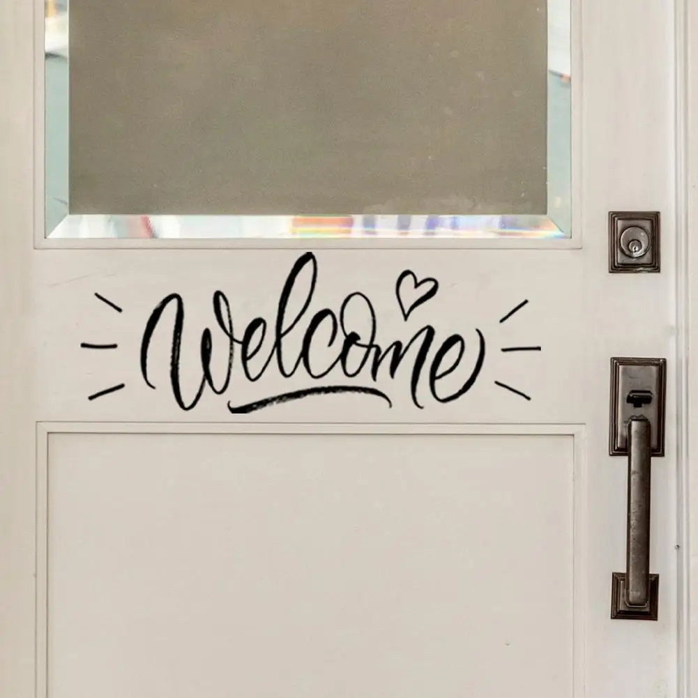 Additional Glue Picture Shows Front Door Decal Silk Or Gloss Oil Painted for surface Front Door Decal Vinyl Letters Sticker
