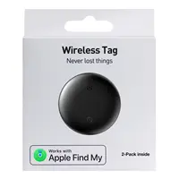 Paquete Air Tag-2: iOS Find My Bluetooth tracker, apto para llaves/bagaje/mochilas, solo iOS, no compatible con Android