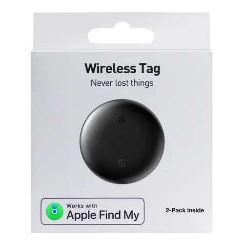 Paquete Air Tag-2: iOS Find My Bluetooth tracker, apto para llaves/bagaje/mochilas, solo iOS, no compatible con Android