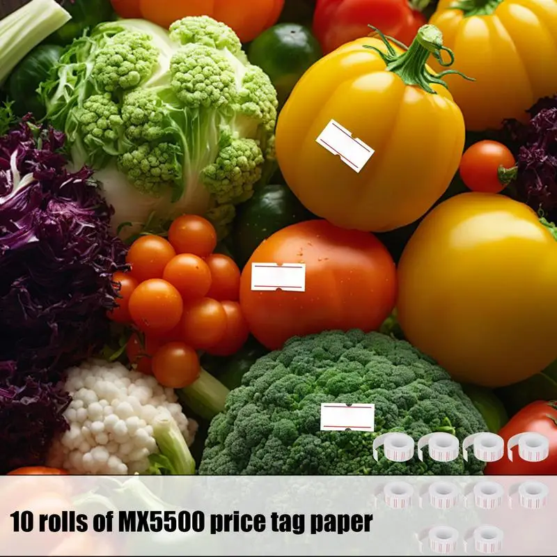 

Tag Paper For Printer 10 Rolls Multi-Use Removable Labels Food Product Printable Stickers Sale Tags Clothing Store Sale Decals