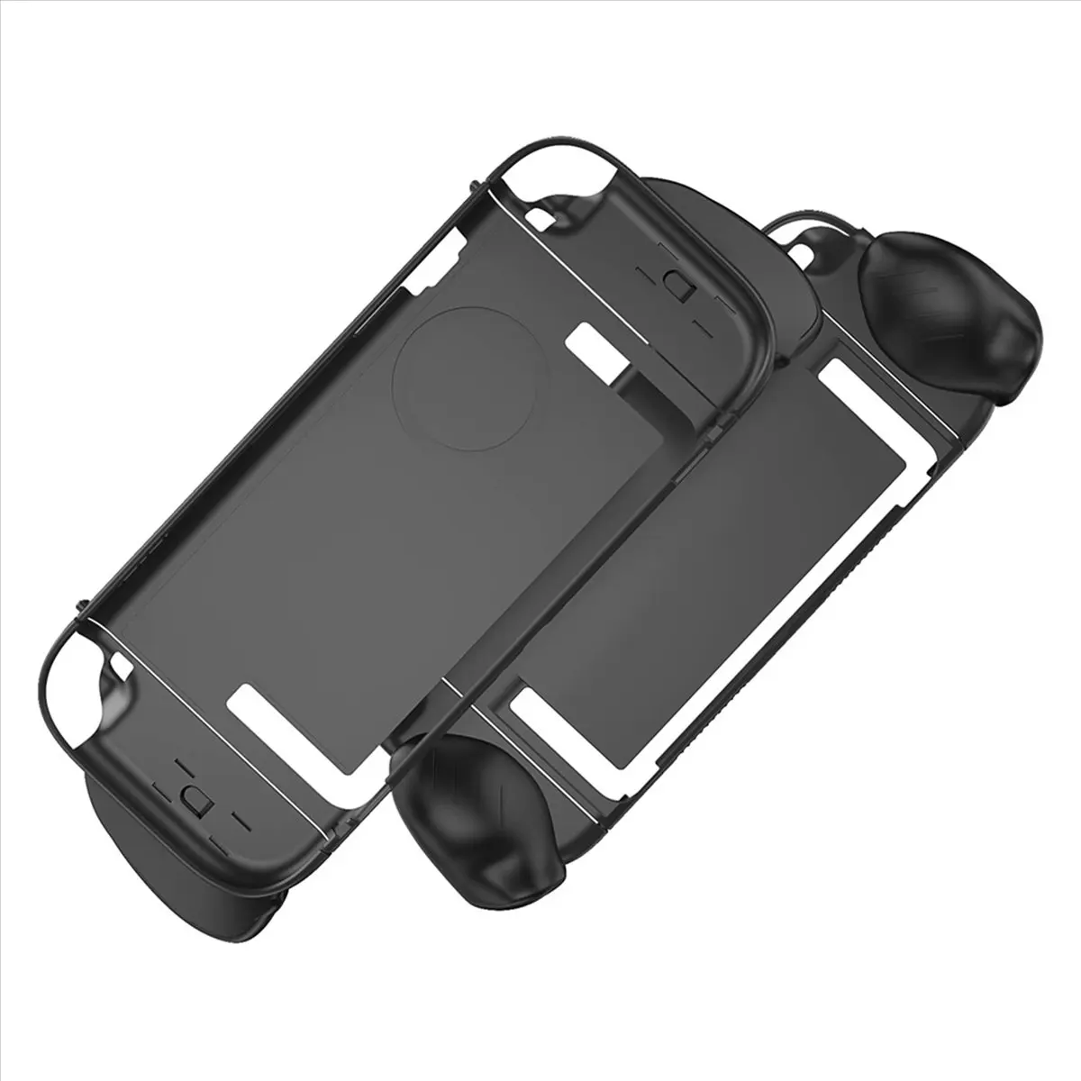 【~ New N07R】Black Shell+Grip Case Kit for Switch2 Game Console Ergonomic Grip Protector Case Shell Cover with Replace Grips B