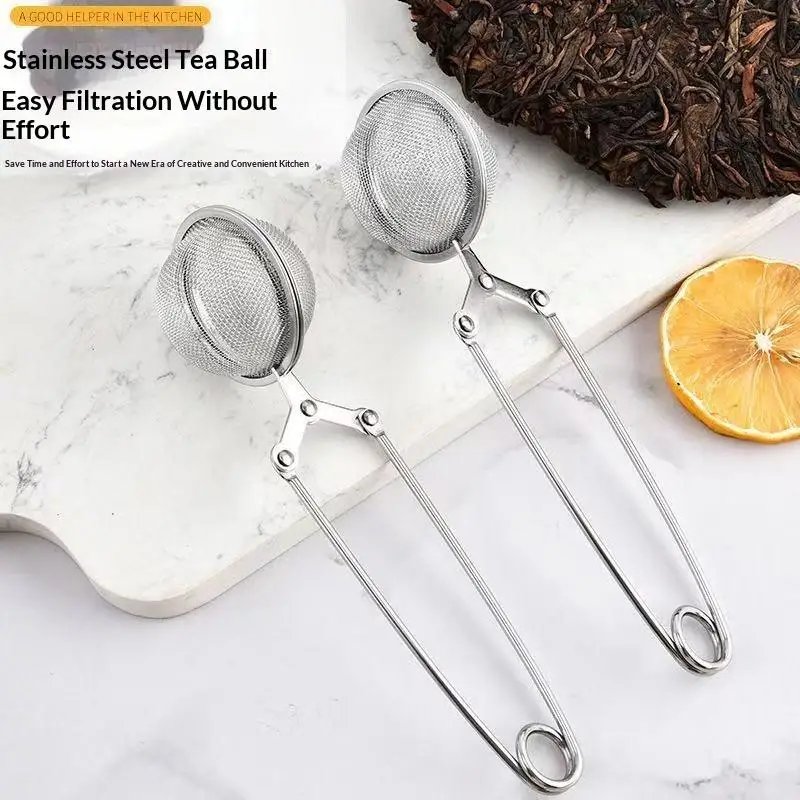 1PC Rust Resistant Stainless Steel Tea Ball Infuser Fine Mesh Strainer for Home Kitchen Loose Leaf Tea Herb Brewing