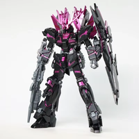 Xd Unicorn Banshee Black Purple Hg 1/144 Rx-0 Assemble The Model Children Puzzle Toy Action Figures Decorative Gifts Collectible