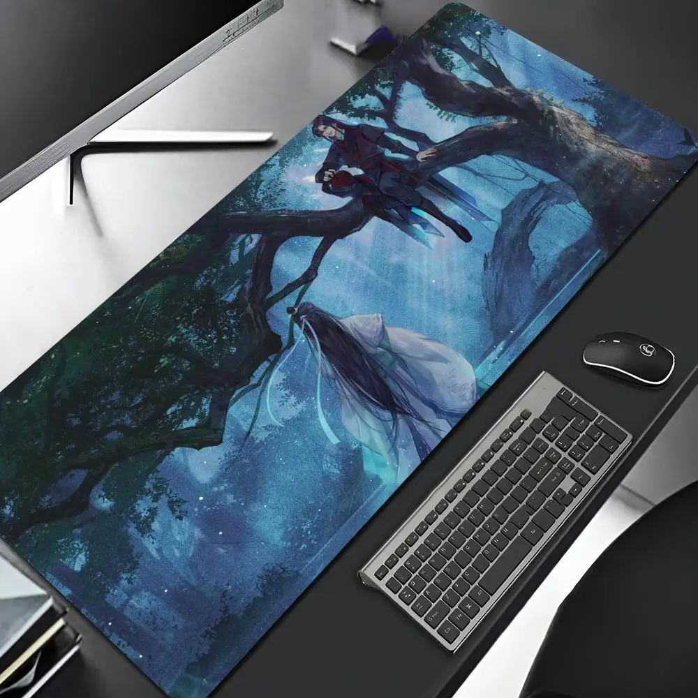 لوحة ماوس Mo Dao Zu Shi للألعاب، حافة قفل للموسيقى، ألعاب كمبيوتر كبيرة، لوحة ماوس فنية مطاطية كبيرة، حصيرة مكتبية للكمبيوتر المحمول