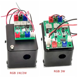 Módulo láser a todo Color, RGB, 1W /2W/ 3W, rojo, verde, azul, luz blanca compuesta de tres colores, barra de luz láser de escenario TTL + analógico