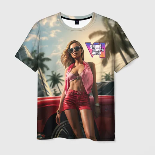 2024 New Summer Hot Gta 6 T-shirt Male 3D Grand Theft Auto VI Print Fashion Men/Women Short Sleeve Top Casual Style Tee Clothing