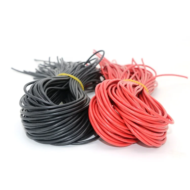 50PCS 22AWG High Temperature Flexible Tinned Copper Wire Soft Silicone Wire 600V Heat-resistant Cable For RC Lipo Battery DIY LE