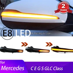 Dynamic Turn Signal Light For Mercedes Benz C E S GLC W205 X253 W213 W222 V Class W447 Flowing Water Blinker Flashing Light