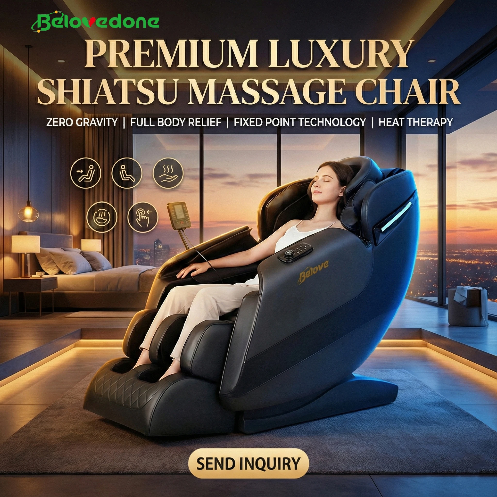 Chair Massager 8d Fixed Point Massage Chair 3d Zero Gravity With Head Massage Full Body