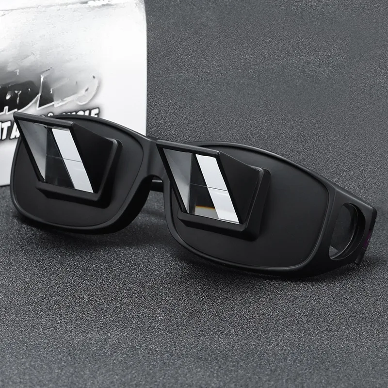 Ultra-HD Lazy-Friendly Glasses with Glass Lenses, Myopia-Compatible, Reclining Patient Glasses, Lazy Reading Glasses