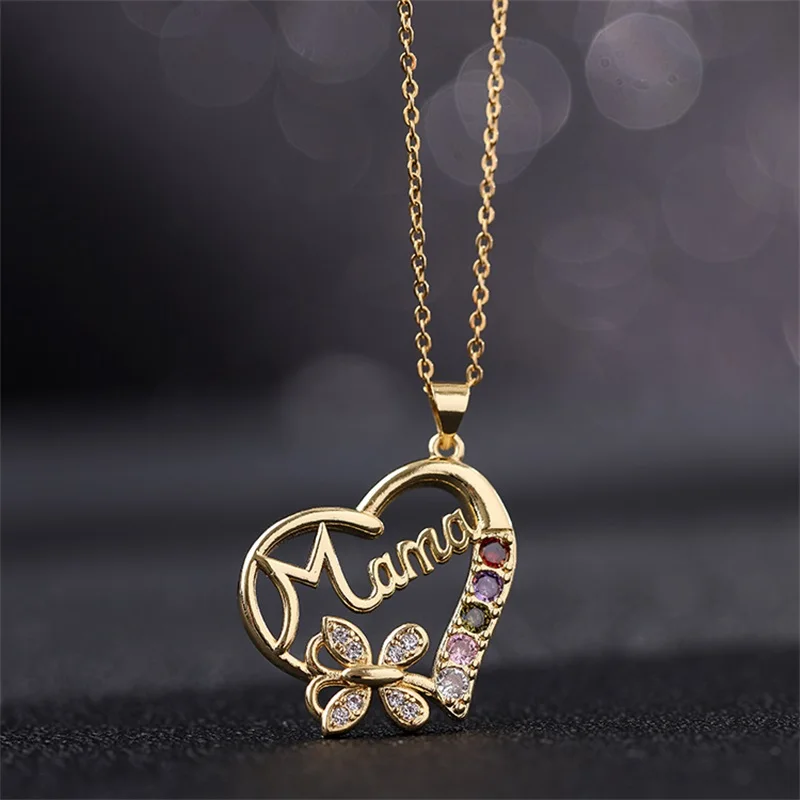 European and American Fashion [MAM] Alphabet Mother Necklace Personality Retro Charm Love Pendant Mother\'s Day Gift