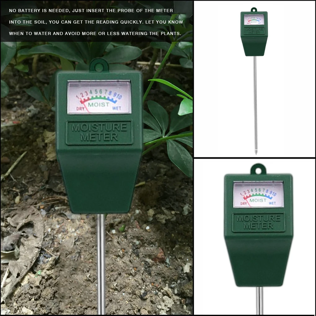 Moisture Tester Metal Plant Humidity Meter Garden Water Detection Flower Soil Sensor Tool