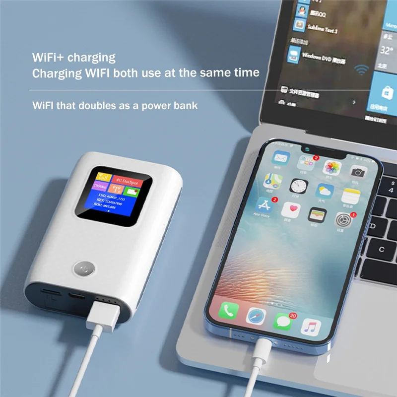 T88C 4G LTE راوتر 6000MAh قوة البنك راوتر المحمولة اللاسلكية واي فاي هوت سبوت راوتر 150Mbps محول واي فاي لاسلكي