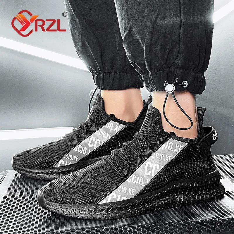 YRZL zapatillas de correr para hombre, zapatos deportivos ligeros de alta calidad, clásicos, de malla, transpirables, informales, a la moda