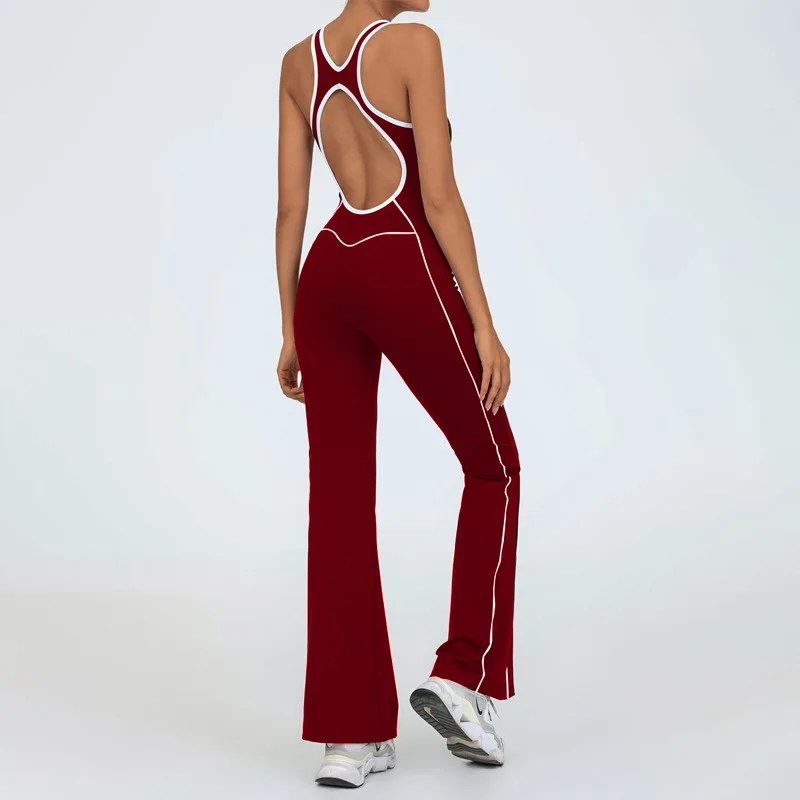 بدلة يوجا للسيدات بدون ظهر ملابس رياضية للياقة البدنية ملابس رياضية متوهجة مرقعة ملابس للتمرين ملابس رياضية رافعة للصدر #2