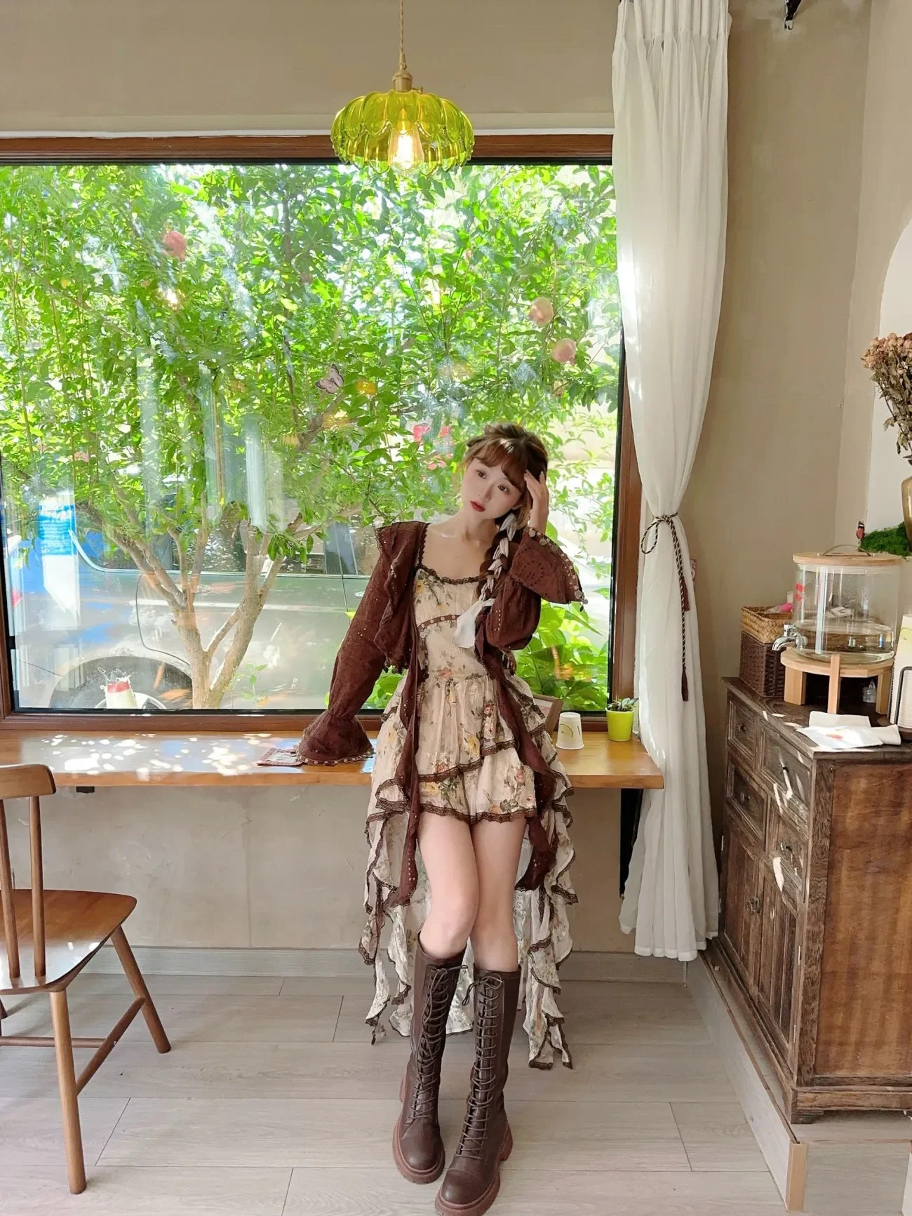 

Vintage New Cardigan Coat Women+ Autumn Fashion Sweet Irregular Camisole Dresses Two Piece Sets
