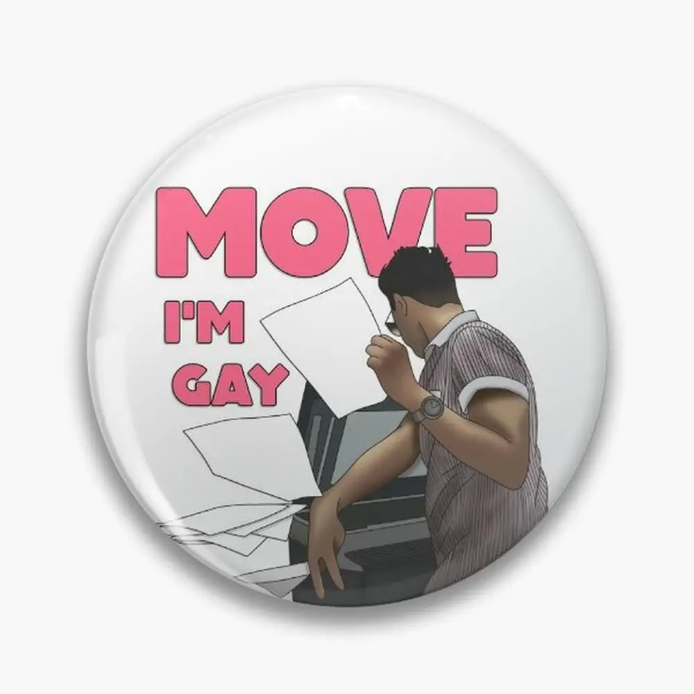 move i'm gay - brandon rogers Pin Buttons Brooches  Jewelry Accessory Customize Brooch Fashion Lapel Badges