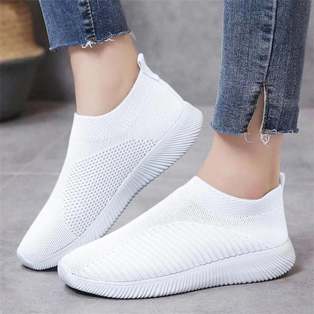 without laces elastic laces sneakers women s sports shoes for girls women running shoes tennis sport Moccasin trends gym YDX2