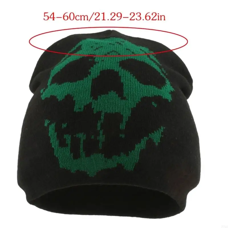 77HE للجنسين أنيمي هالوين جمجمة بيني قبعة شتوية مرنة ناعمة للرياضة في الهواء الطلق غير الرسمية ارتداء اليومية #6