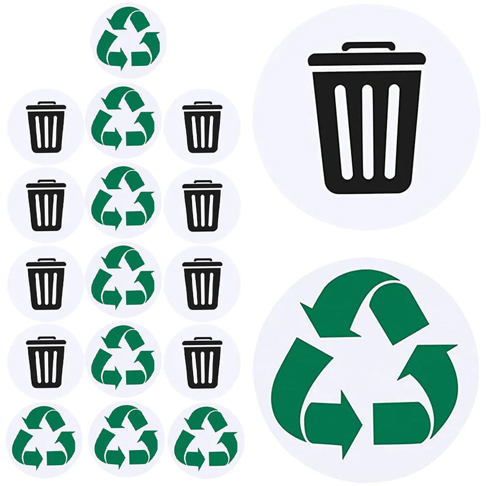 

Self Adhesive Recycling Stickers Garbage Cans Labels Trash Classification PVC Waterproof Removable Sticker Stainless Steel Trash