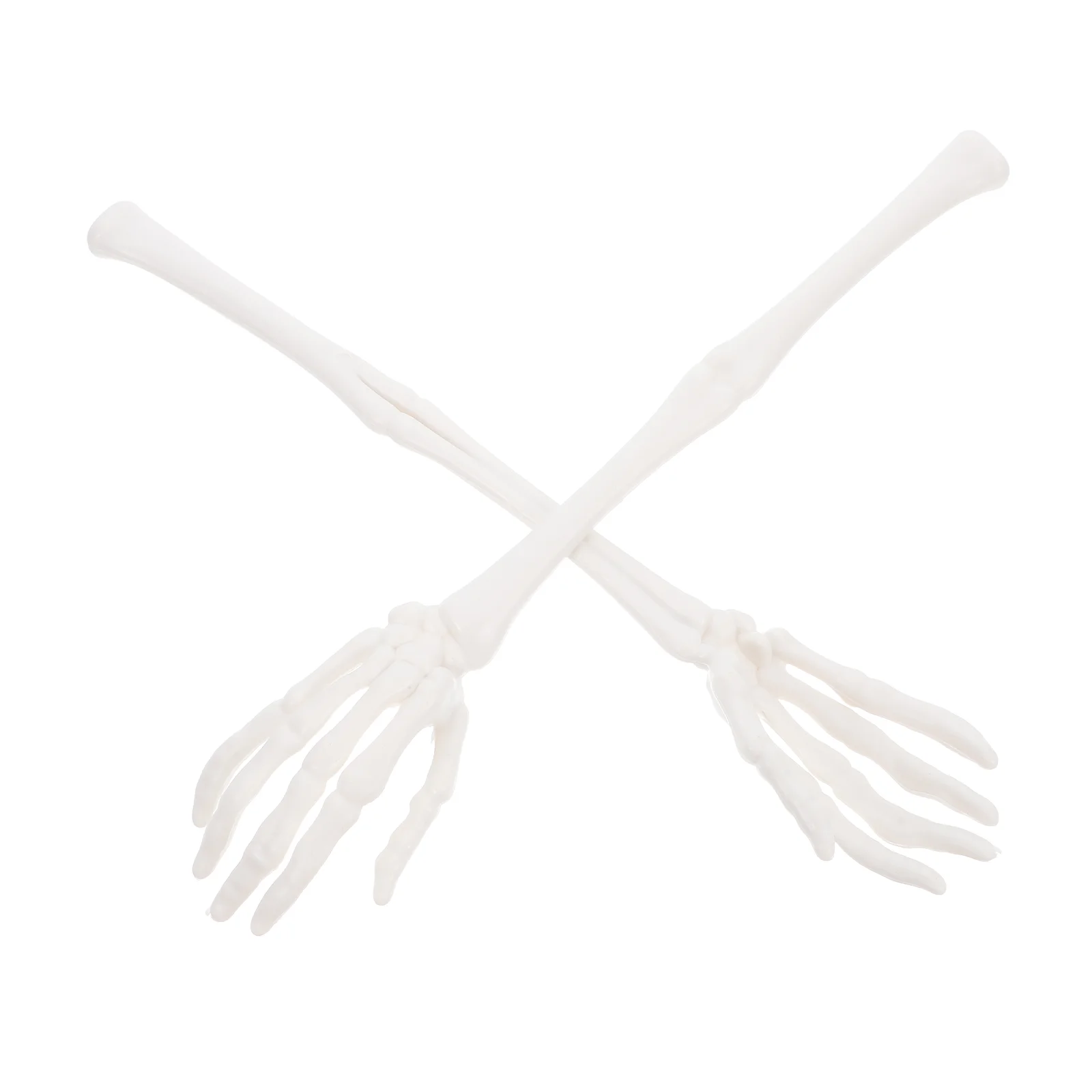 2 Pcs Hand Salad Forks Halloween Decor Props Haunted House Tableware Plastic Fork Human Hand Design Perfect for Parties