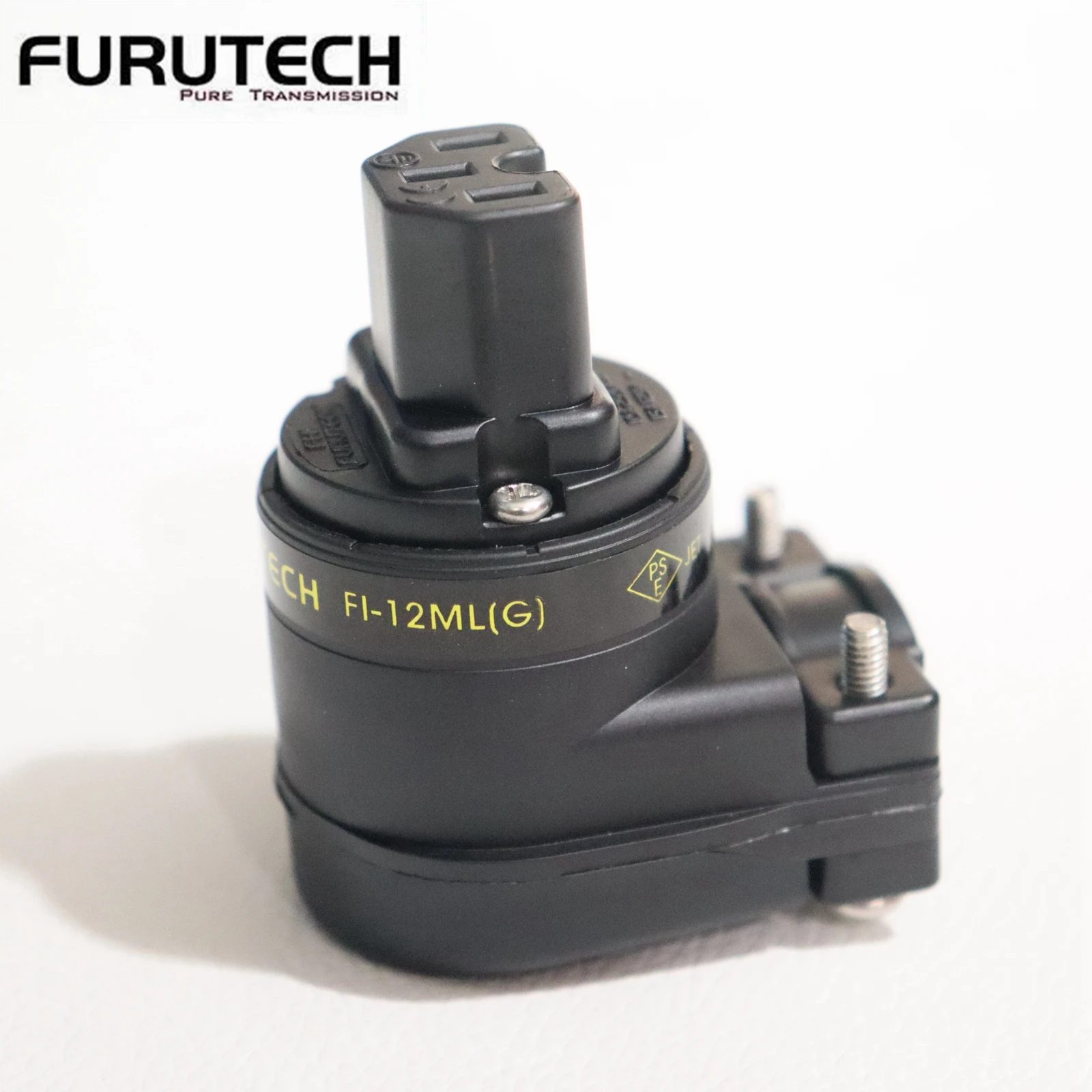 ZUIDID Neuer Hochleistungs-Furutech 24K Gold Schuko Netz rechtwinkliger Stecker auf 90 °   IEC C13 Buchse HIFI Stromanschluss 4