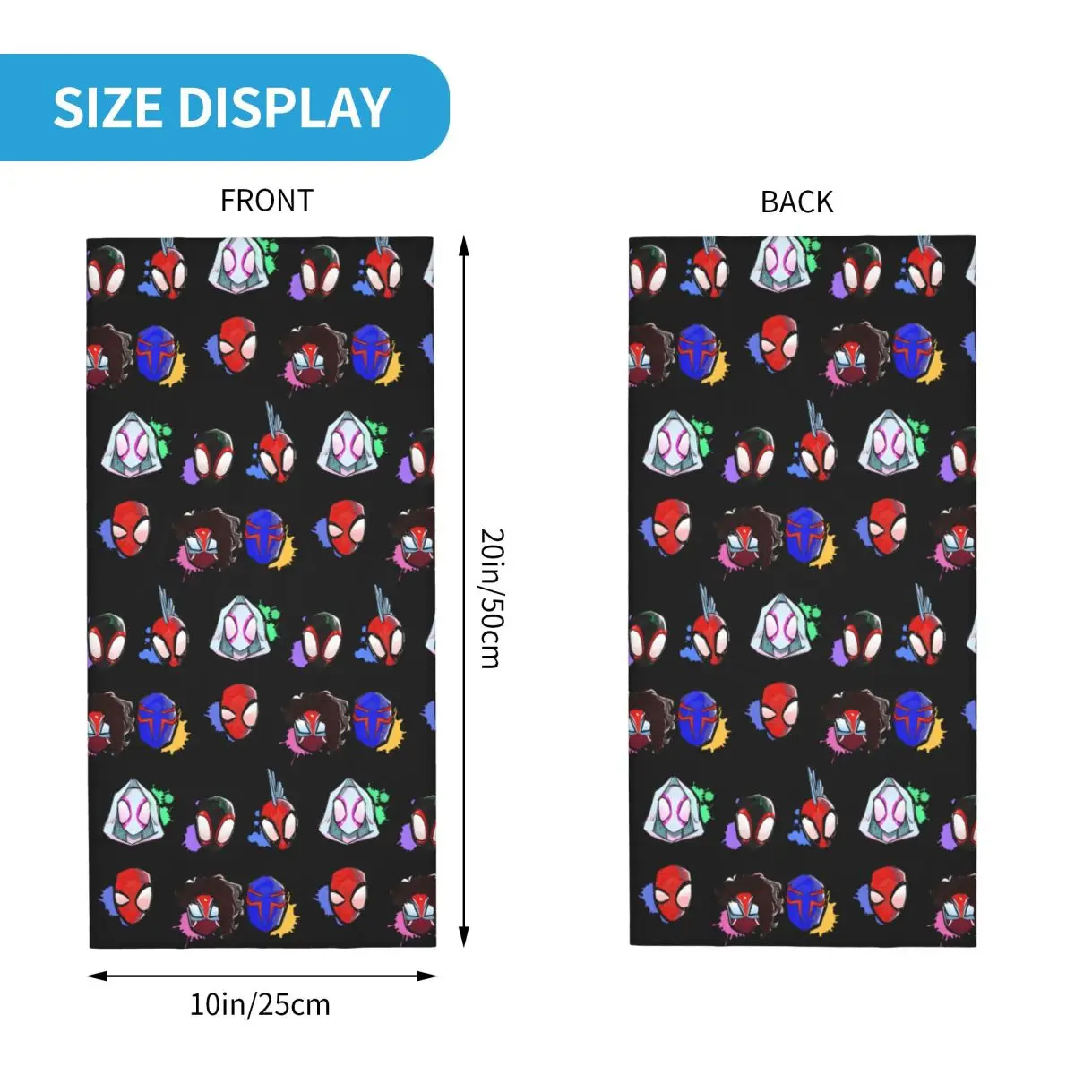 Spider Hero Marvel Spider Man Bandana Neck Gaiter Printed Motocross Wrap Scarf Balaclava Hiking Unisex Adult Winter