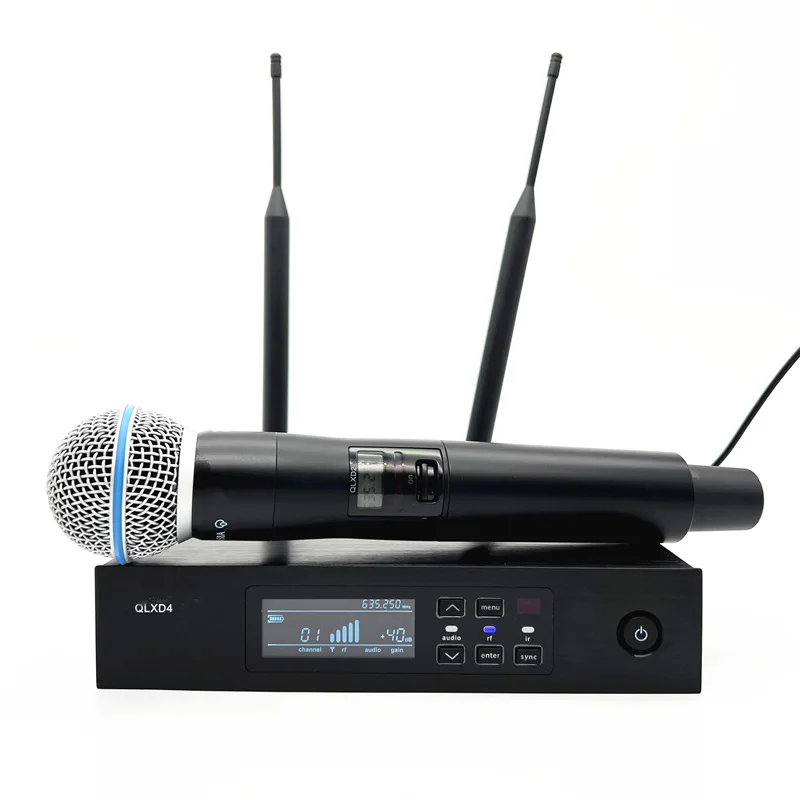 QLXD4 BETA58A one for one true diversity wireless microphone Professional Wireless Microphone Stage Performance Party Karaoke