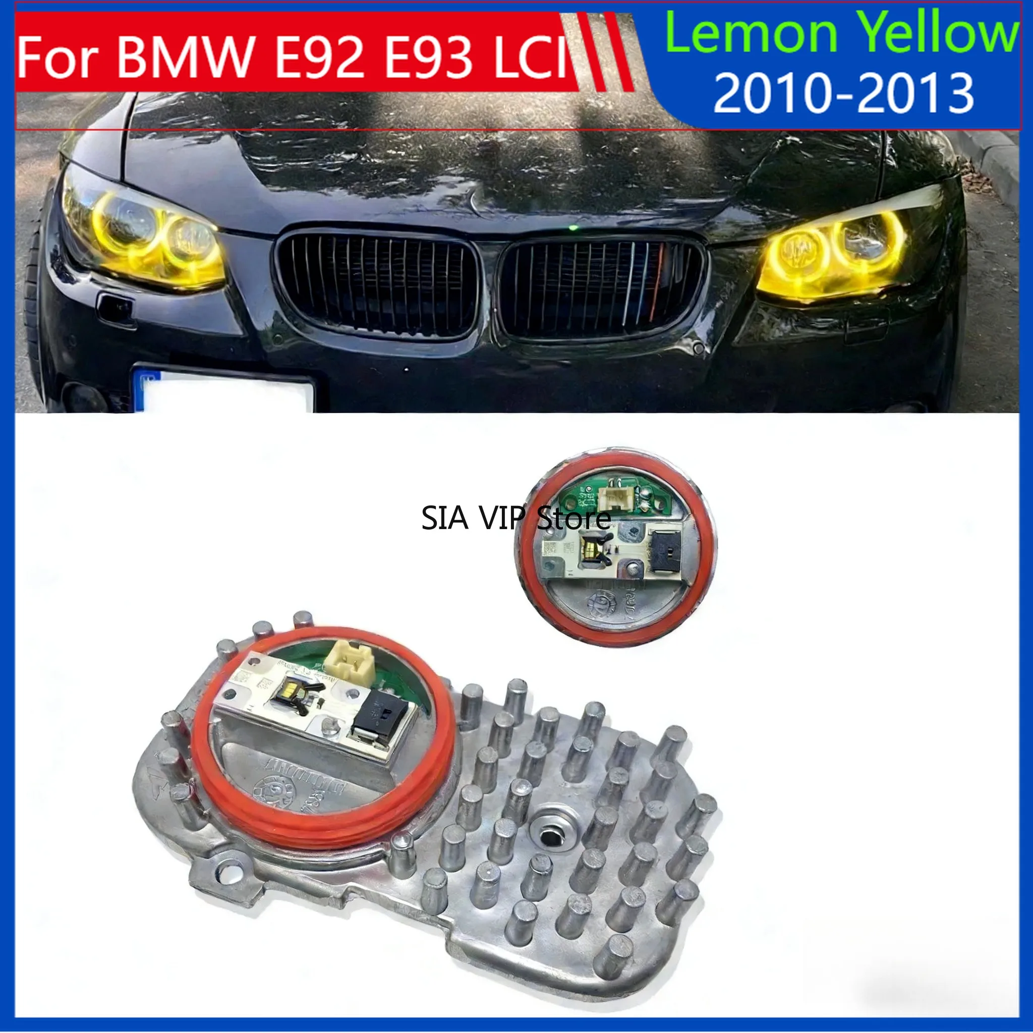 NEW For BMW E92 E93 LCI 2010-2013 Xenon Headlight Angel Eyes DRL LED Chips Modules Refit Yellow Blue Red Daytime Running Light