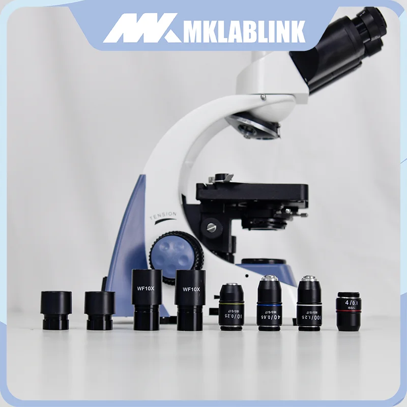 

MKLABLINK Biological Microscope Binocular Head Double-layer mechanical stage Laboratory teaching microscope