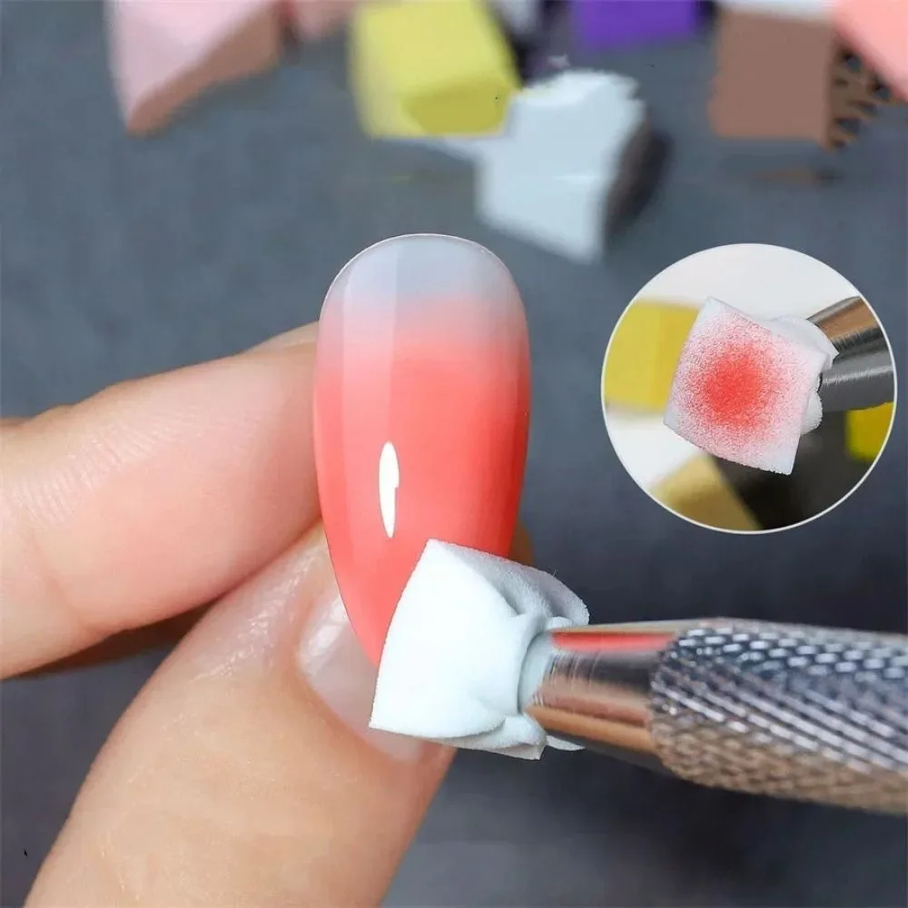 50Pcs Square Nail Sponge Nail Brushes Gel Polish Design Soft Sponges Replaceable Sponge Blocks Nail Gradient Sponge