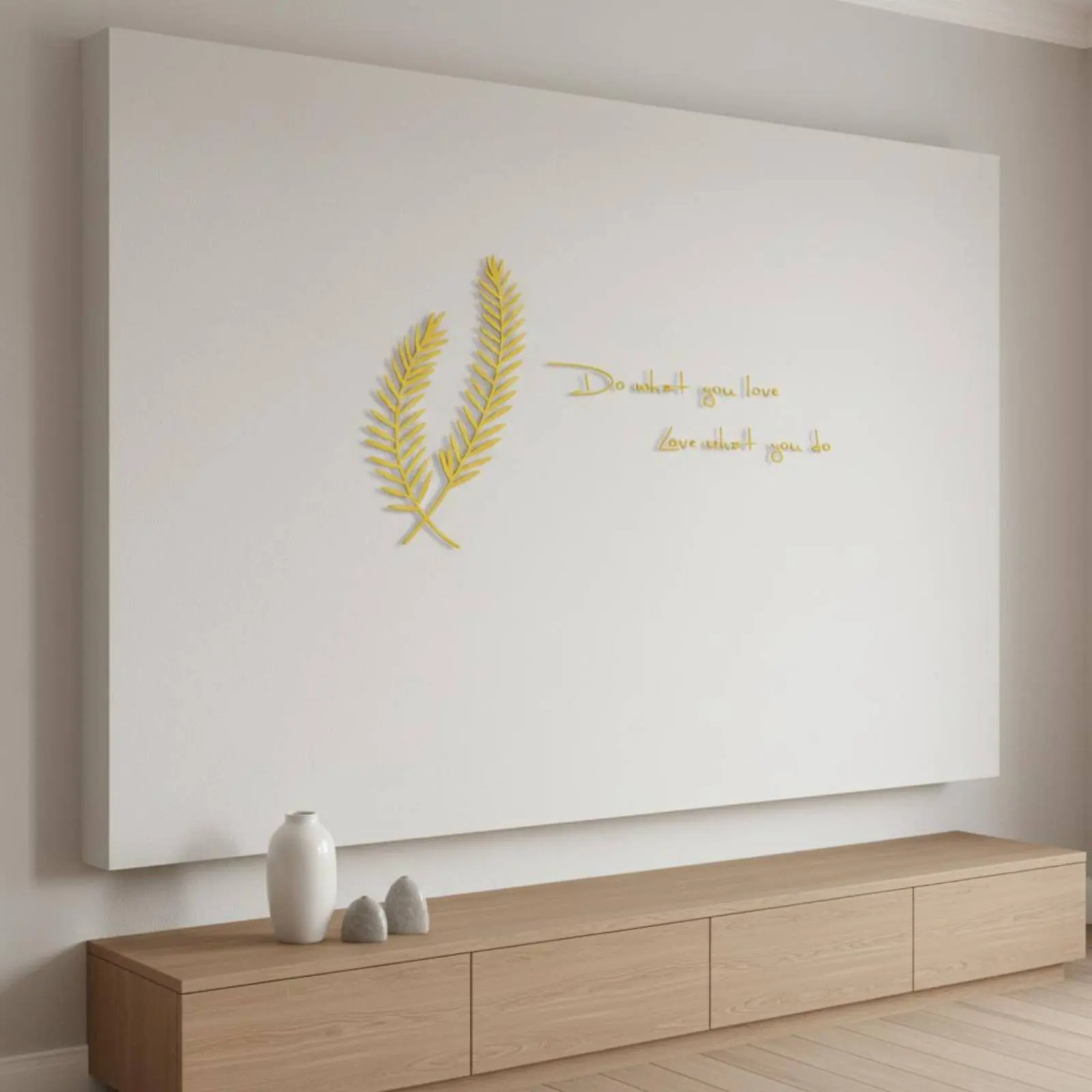 3d Wall Decal Light Luxury Design Foliage Wall Sticker Home Decor Easy to Apply Waterproof for Restaurant