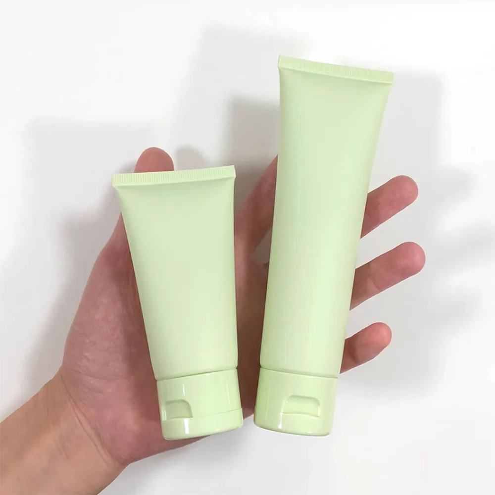 50 مللي 100 مللي متجمد الأخضر البلاستيك لينة أنبوب فارغة زجاحة ضغط مستحضرات التجميل كريم غسول السفر إعادة الملء الحاويات 50 جرام 100 جرام #3