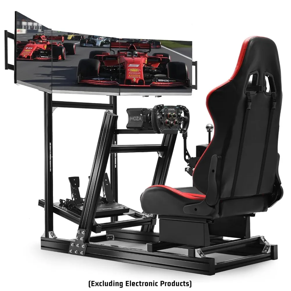 قمرة القيادة للسباق من الألومنيوم 8040 مع 3 حامل عرض ومقعد ألعاب، متوافق